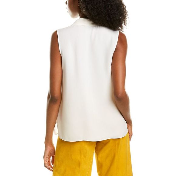 Lafayette 148 New York Womens  Meyers Silk Blouse, Xs - Picture 2 of 3